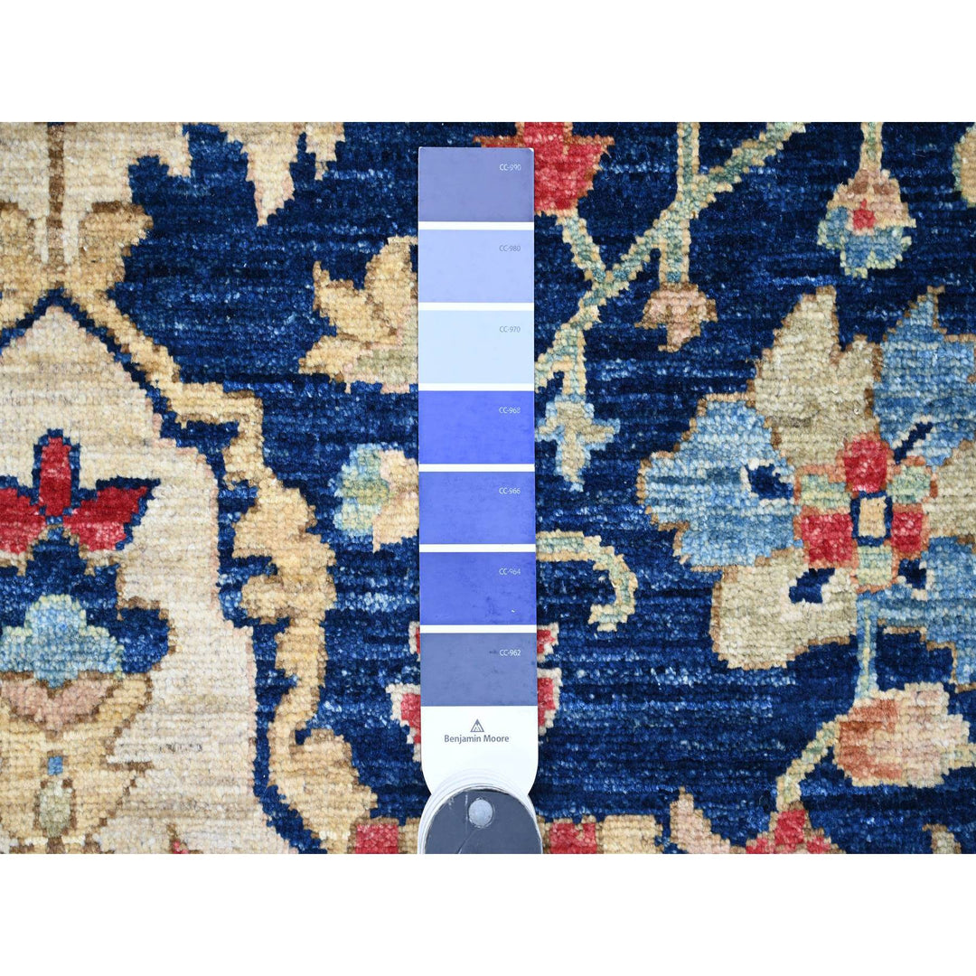 10'0" x 13'10" New Hand Knotted Blue Wool Rectangle Oriental Rug - MOA10289985
