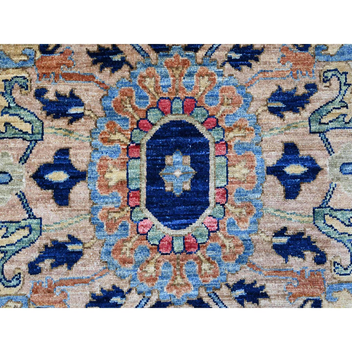 10'0" x 13'10" New Hand Knotted Blue Wool Rectangle Oriental Rug - MOA10289985