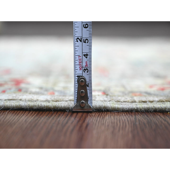 2'7" x 7'7" New Hand Knotted Grey Wool Runner Oriental Rug - MOA10289986
