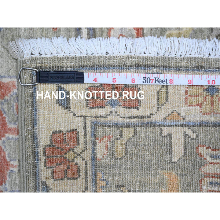 2'8" x 8'0" New Hand Knotted Green Wool Runner Oriental Rug - MOA10289987