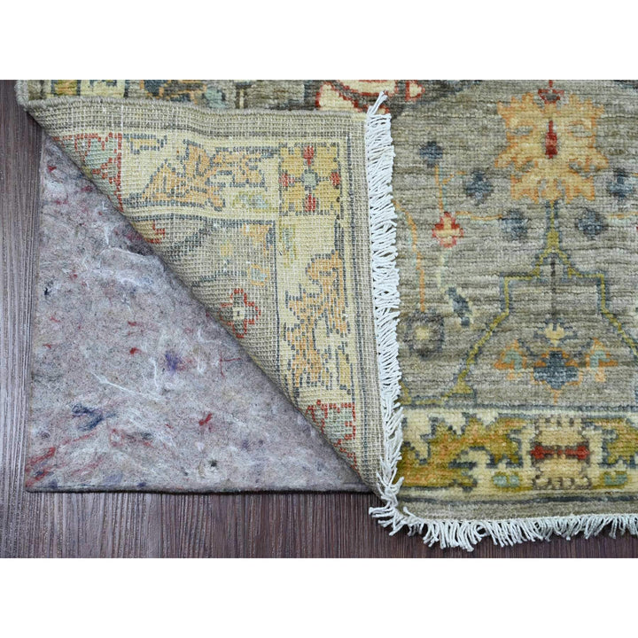 3'2" x 5'1" New Hand Knotted Grey Wool Rectangle Oriental Rug - MOA10289988