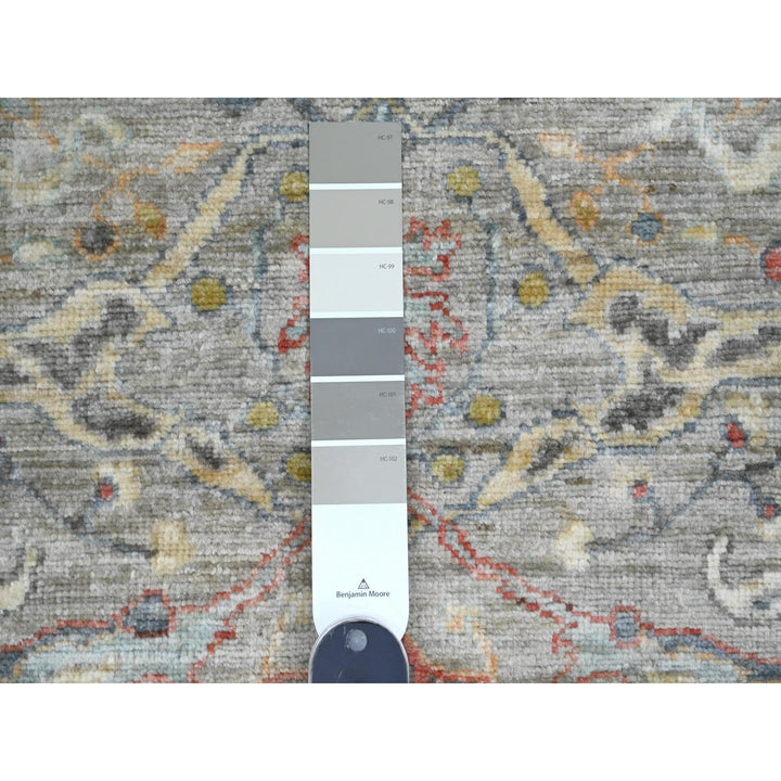 3'2" x 5'1" New Hand Knotted Grey Wool Rectangle Oriental Rug - MOA10289988