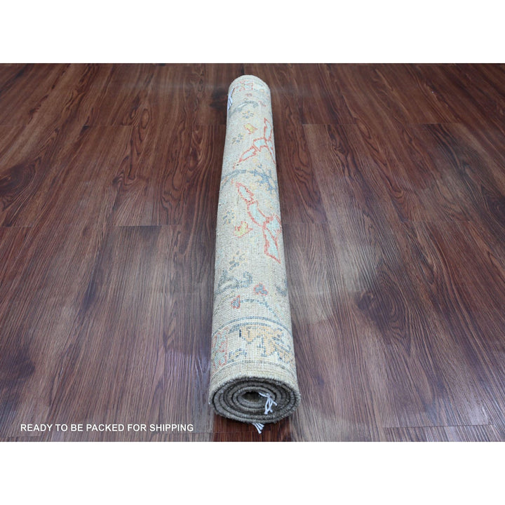3'2" x 5'1" New Hand Knotted Grey Wool Rectangle Oriental Rug - MOA10289988