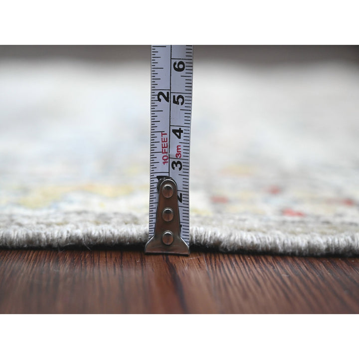3'2" x 5'1" New Hand Knotted Grey Wool Rectangle Oriental Rug - MOA10289988
