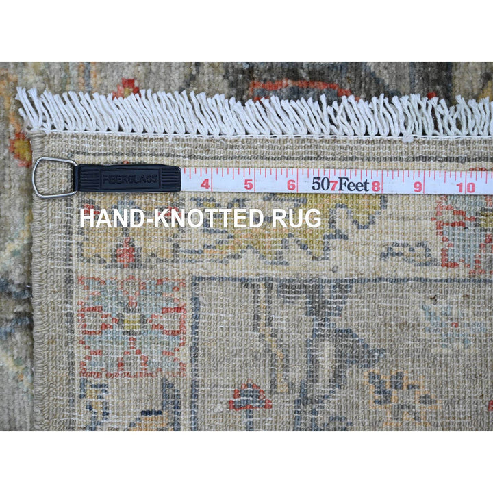 3'2" x 5'1" New Hand Knotted Grey Wool Rectangle Oriental Rug - MOA10289988
