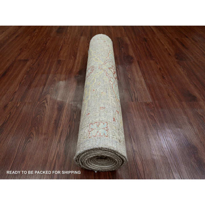 2'11" x 11'8" New Hand Knotted Brown Wool Runner Oriental Rug - MOA10289990