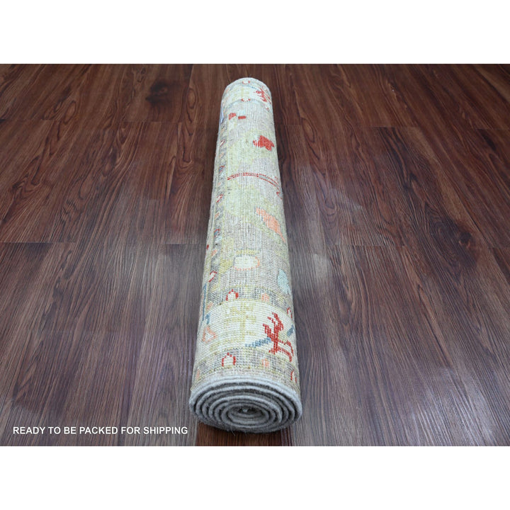 2'7" x 5'11" New Hand Knotted Brown Wool Runner Oriental Rug - MOA10289991