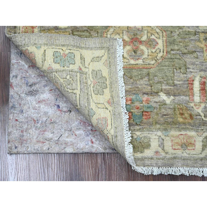 2'6" x 6'0" New Hand Knotted Grey Wool Runner Oriental Rug - MOA10289992