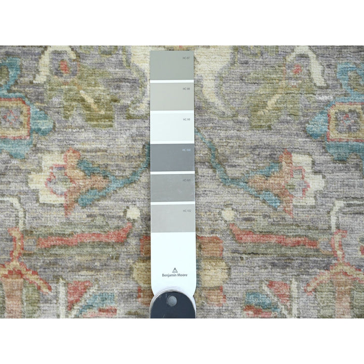 2'6" x 6'0" New Hand Knotted Grey Wool Runner Oriental Rug - MOA10289992