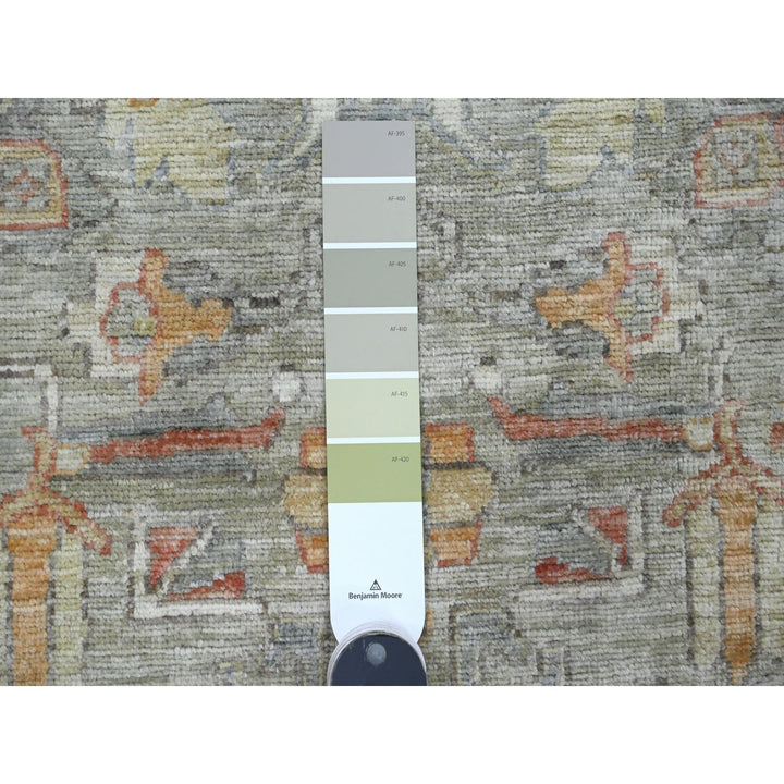 2'5" x 8'1" New Hand Knotted Green Wool Runner Oriental Rug - MOA10289993
