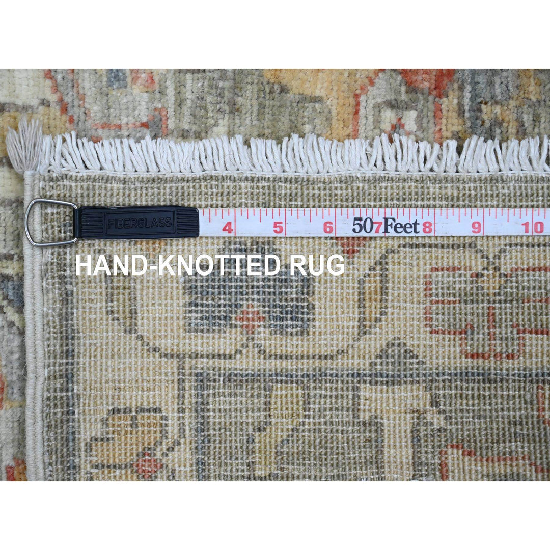 2'5" x 8'1" New Hand Knotted Green Wool Runner Oriental Rug - MOA10289993