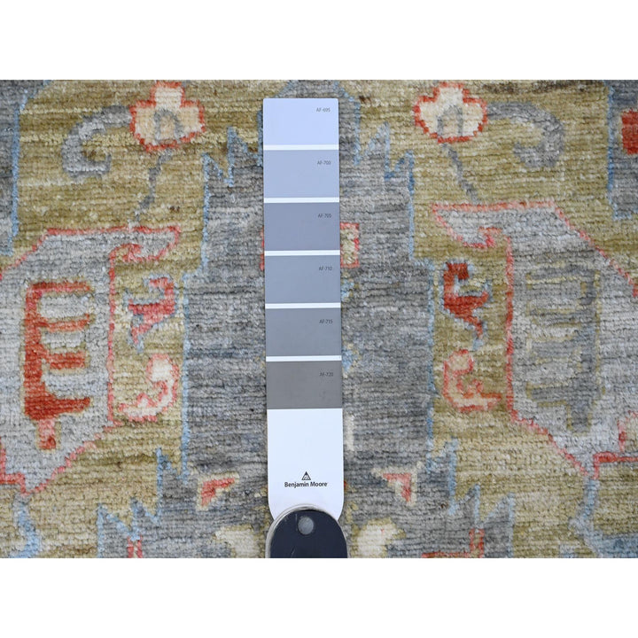 2'9" x 8'0" New Hand Knotted Grey Wool Runner Oriental Rug - MOA10289994