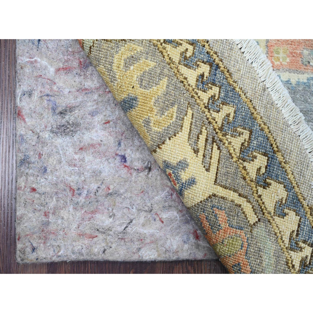 7'8" x 7'11" New Hand Knotted Grey Wool Round Oriental Rug - MOA10289997