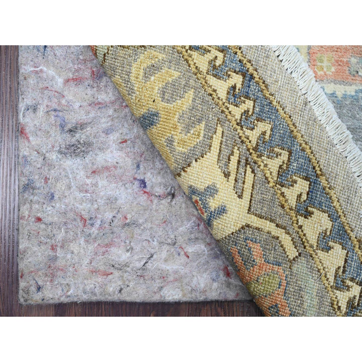 7'8" x 7'11" New Hand Knotted Grey Wool Round Oriental Rug - MOA10289997