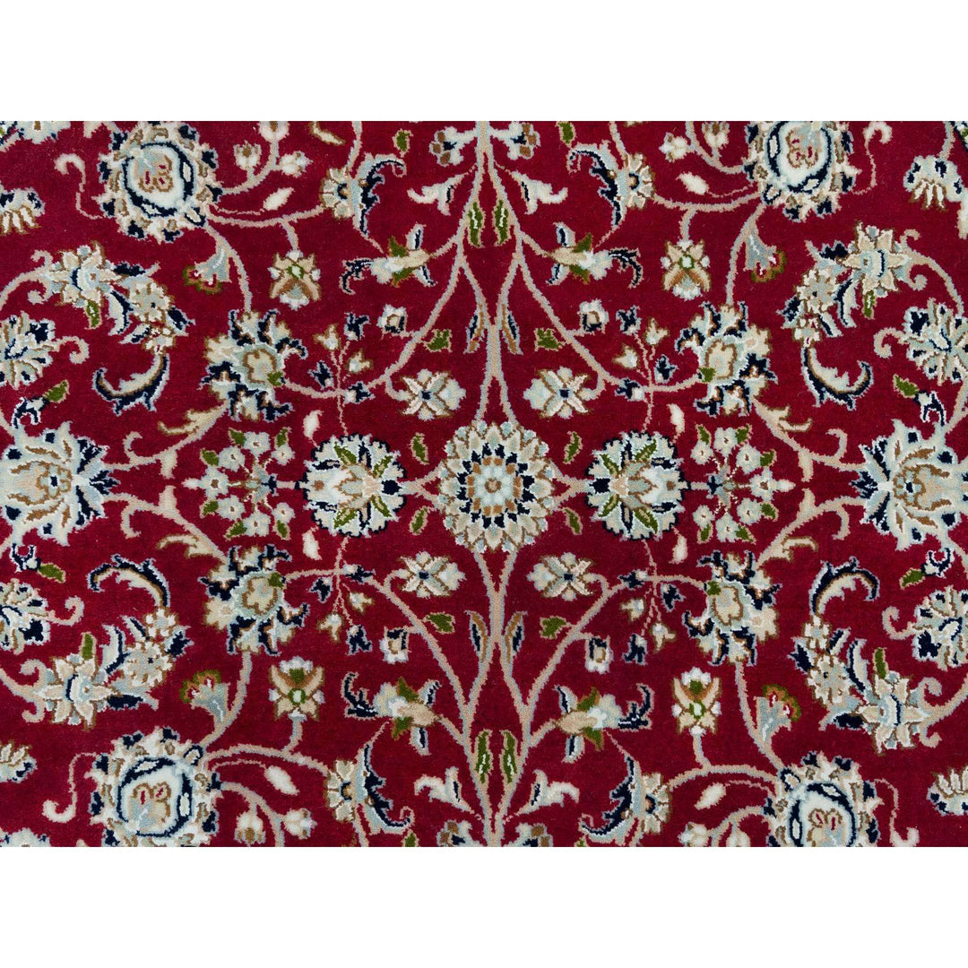 4'10" x 4'10" New Hand Knotted Red Cotton Round Oriental Rug - MOA10290018