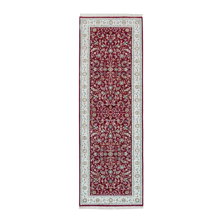 2'9" x 8'2" New Hand Knotted Red Wool Runner Oriental Rug - MOA10290022