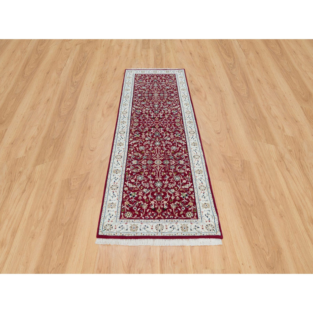 2'9" x 8'2" New Hand Knotted Red Wool Runner Oriental Rug - MOA10290022