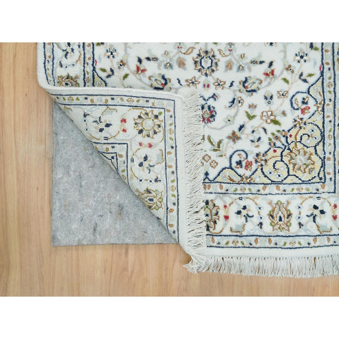 2'6" x 8'2" New Hand Knotted Ivory Wool Runner Oriental Rug - MOA10290040