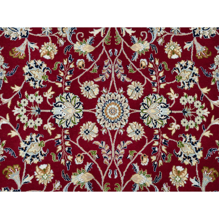 9'8" x 9'8" New Hand Knotted Red Cotton Round Oriental Rug - MOA10290050