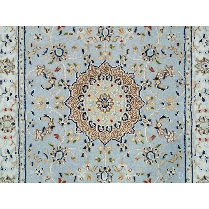 2'9" x 14'0" New Hand Knotted Blue Wool Runner Oriental Rug - MOA10290063