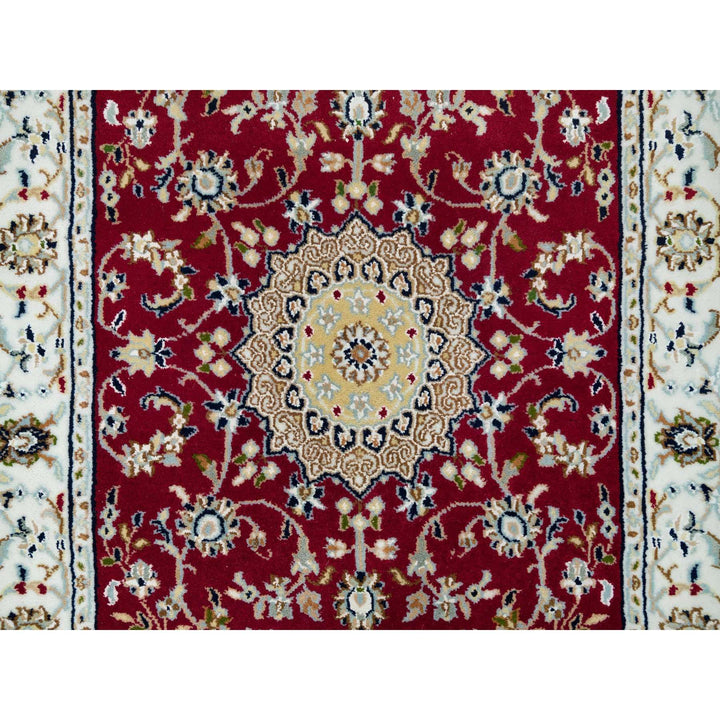 2'8" x 17'10" New Hand Knotted Red Wool Runner Oriental Rug - MOA10290064