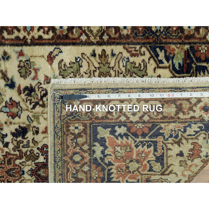 2'8" x 12'3" New Hand Knotted Beige Wool Runner Oriental Rug - MOA10290084