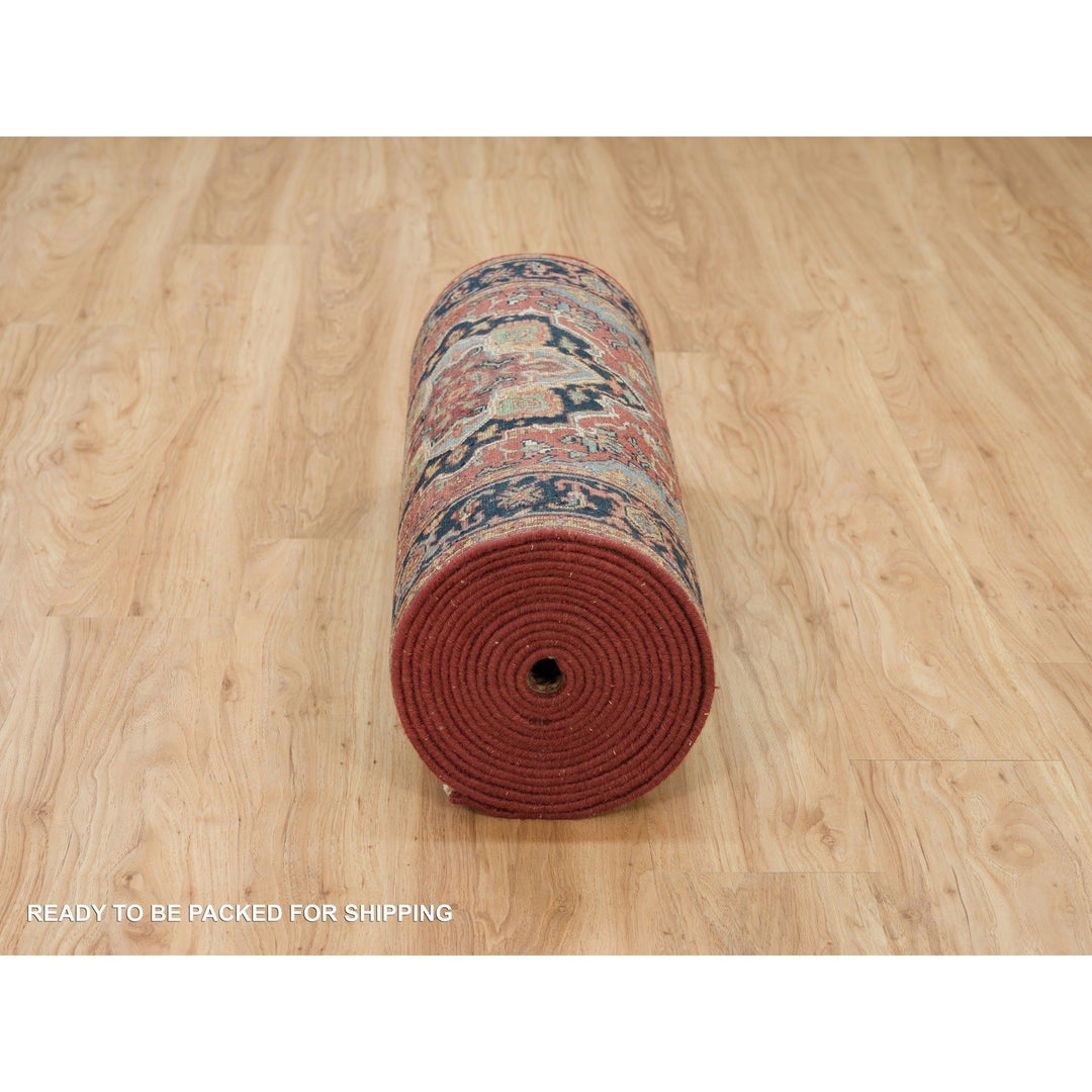 2'7" x 23'9" New Hand Knotted Red Wool Runner Oriental Rug - MOA10290091