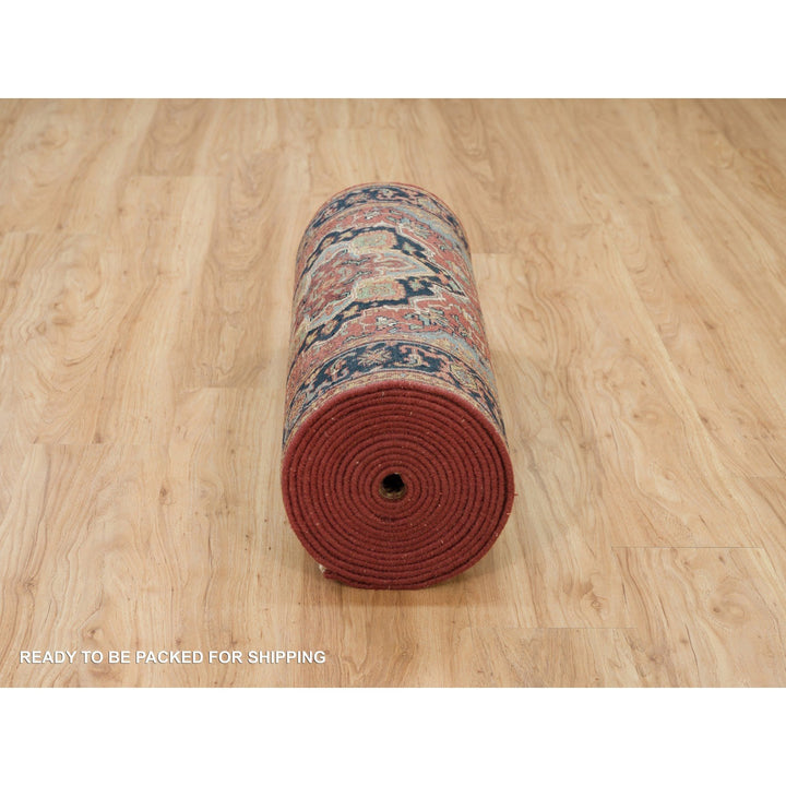 2'7" x 23'9" New Hand Knotted Red Wool Runner Oriental Rug - MOA10290091