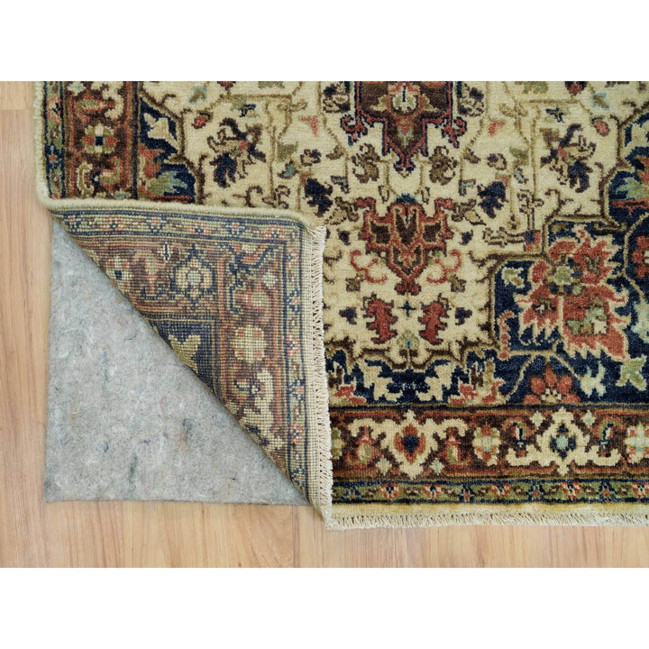 2'8" x 6'1" New Hand Knotted Beige Wool Runner Oriental Rug - MOA10290095