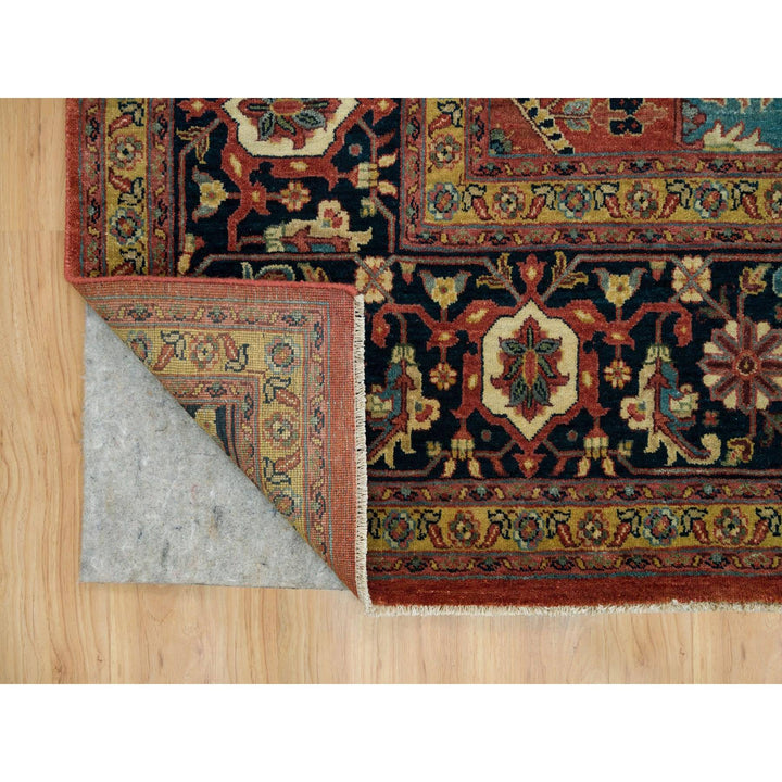 9'10" x 10'2" New Hand Knotted Red Wool Square Oriental Rug - MOA10290103