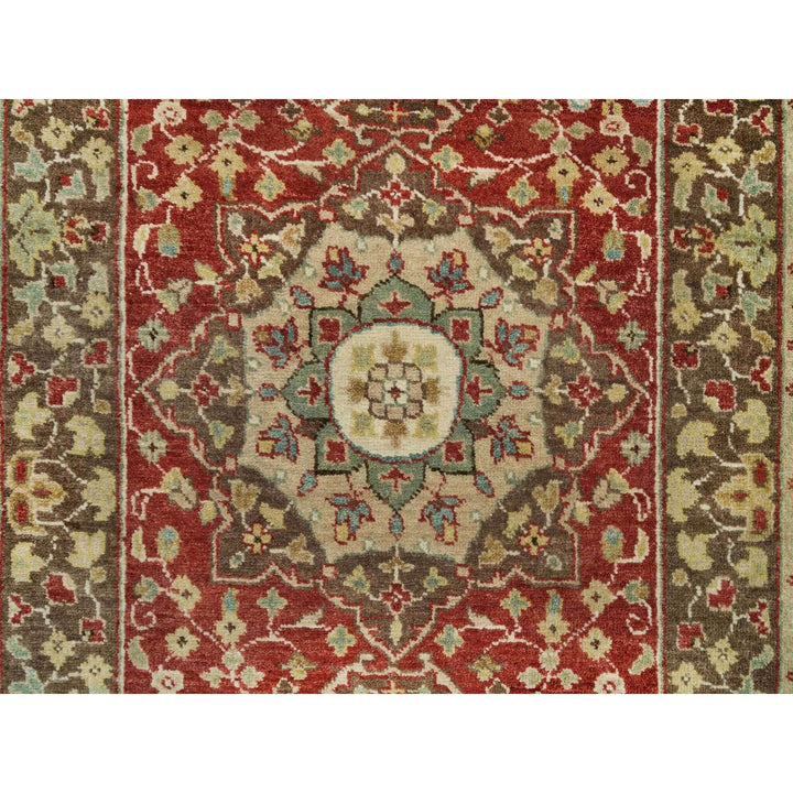 2'6" x 10'1" New Hand Knotted Red Cotton Runner Oriental Rug - MOA10290113