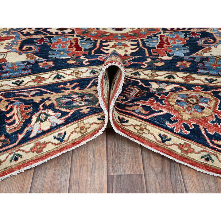 8'1" x 9'10" New Hand Knotted Red Wool Rectangle Oriental Rug - MOA102901