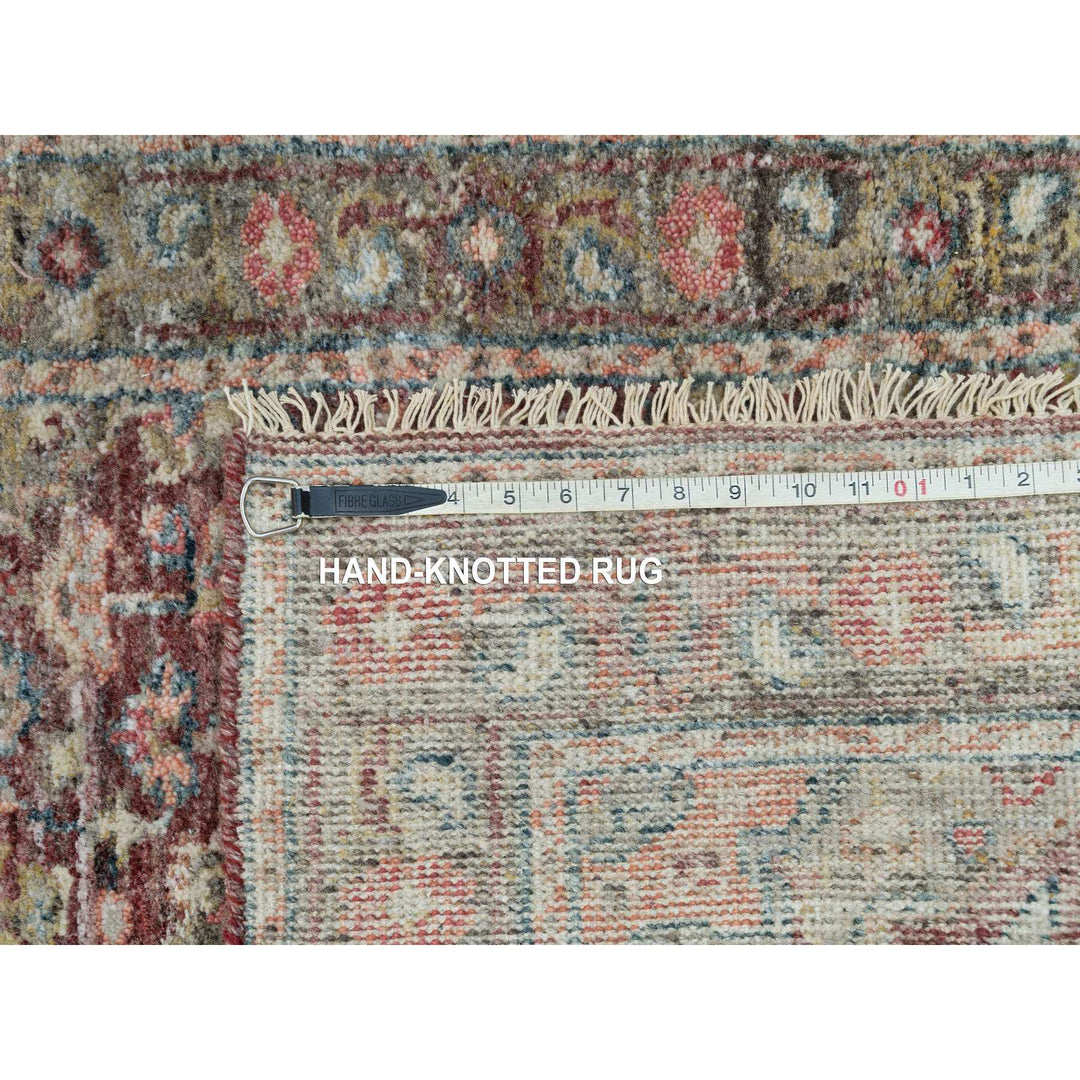 2'6" x 17'11" New Hand Knotted Red Wool Runner Oriental Rug - MOA10290203