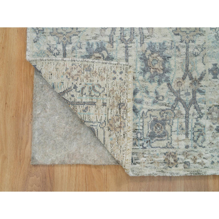 1'11" x 3'1" New Hand Knotted Ivory Cotton Rectangle Oriental Rug - MOA10290252