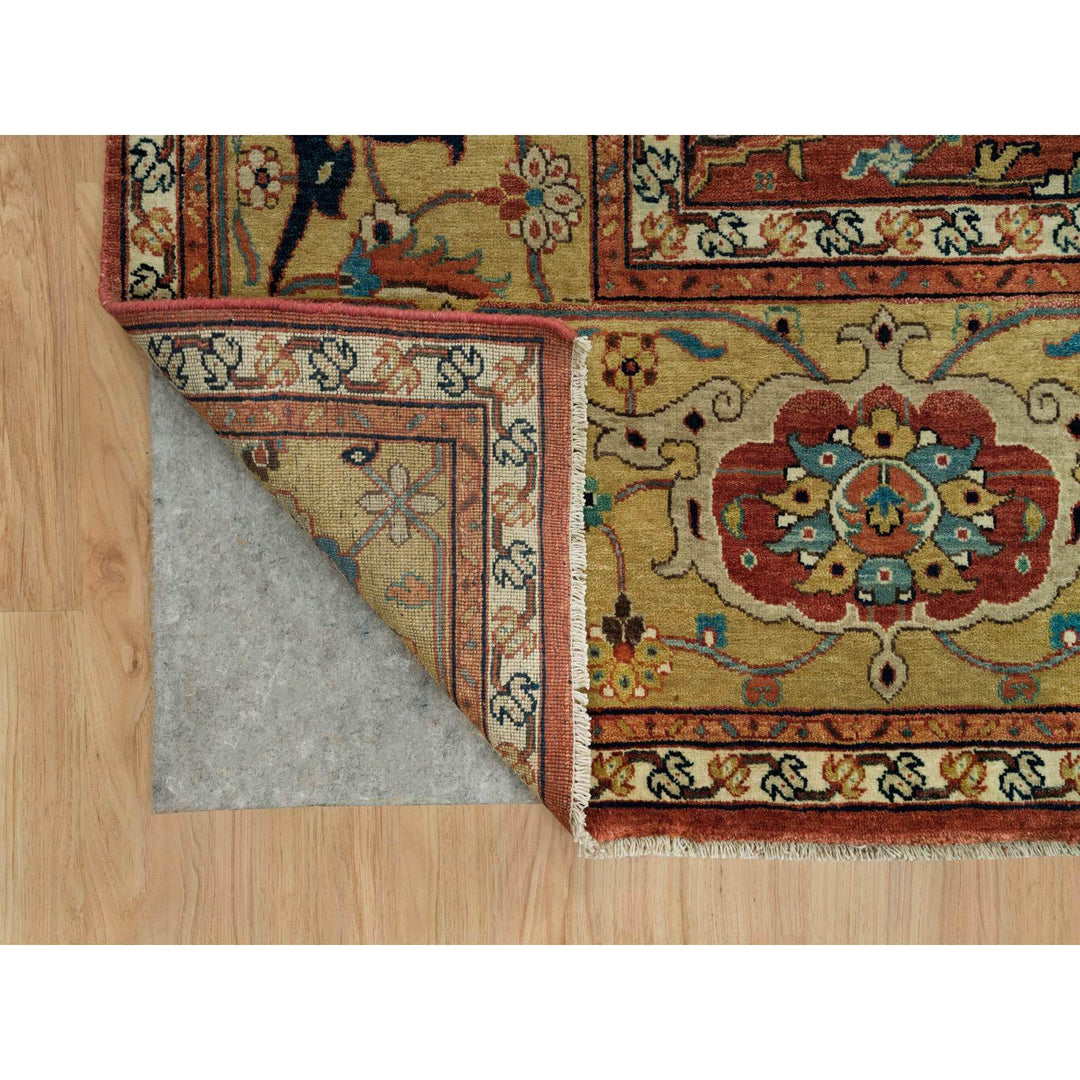 10'1" x 10'3" New Hand Knotted Red Cotton Square Oriental Rug - MOA10290269