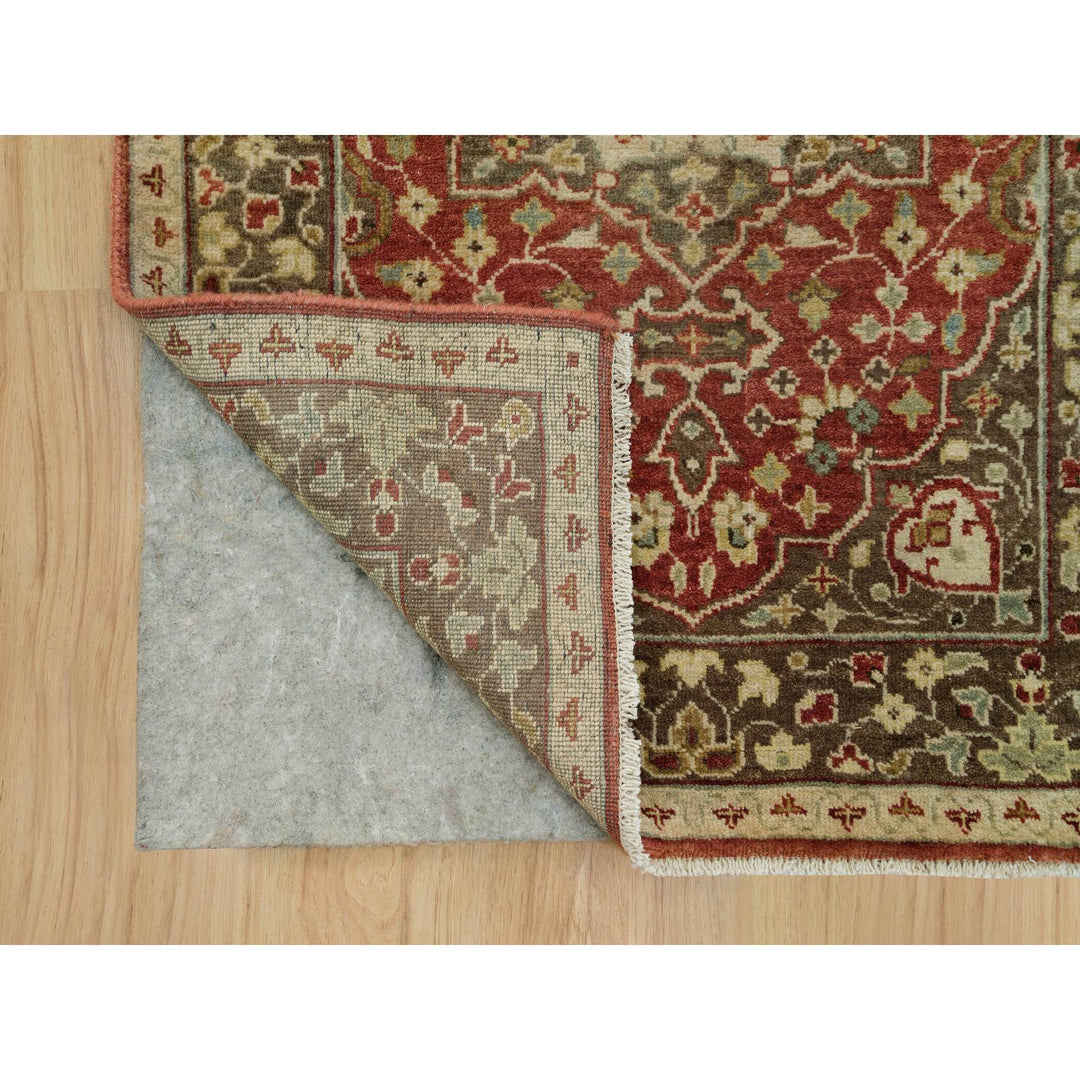 2'7" x 12'4" New Hand Knotted Red Cotton Runner Oriental Rug - MOA10290282