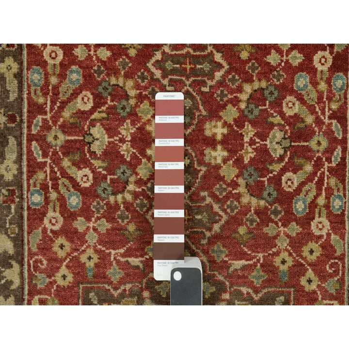 2'7" x 12'4" New Hand Knotted Red Cotton Runner Oriental Rug - MOA10290282