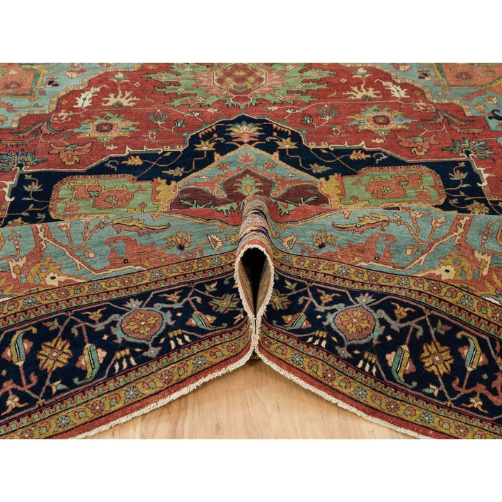 10'1" x 10'2" New Hand Knotted Red Cotton Square Oriental Rug - MOA10290288