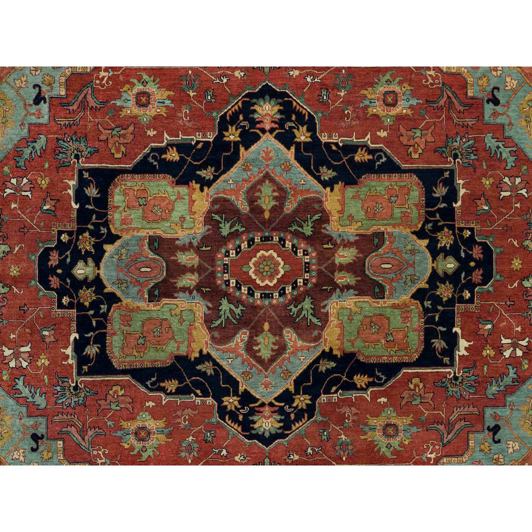 10'1" x 10'2" New Hand Knotted Red Cotton Square Oriental Rug - MOA10290288