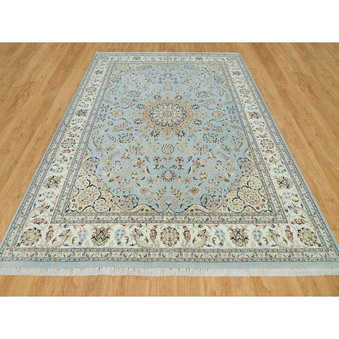 8'11" x 12'0" New Hand Knotted Blue Cotton Rectangle Oriental Rug - MOA10290321