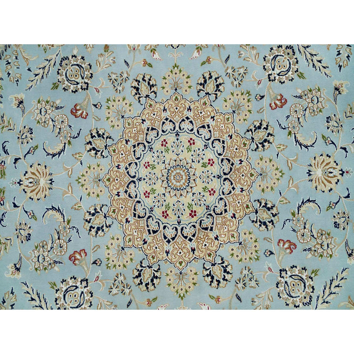 8'11" x 12'0" New Hand Knotted Blue Cotton Rectangle Oriental Rug - MOA10290321