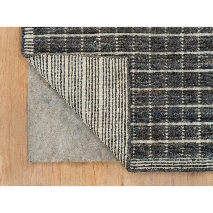 2'0" x 3'1" New Hand Loomed Grey Cotton Rectangle Oriental Rug - MOA10290363