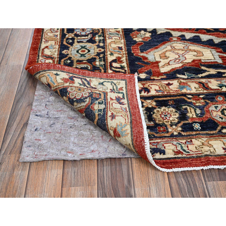 8'1" x 9'8" New Hand Knotted Red Wool Rectangle Oriental Rug - MOA102903