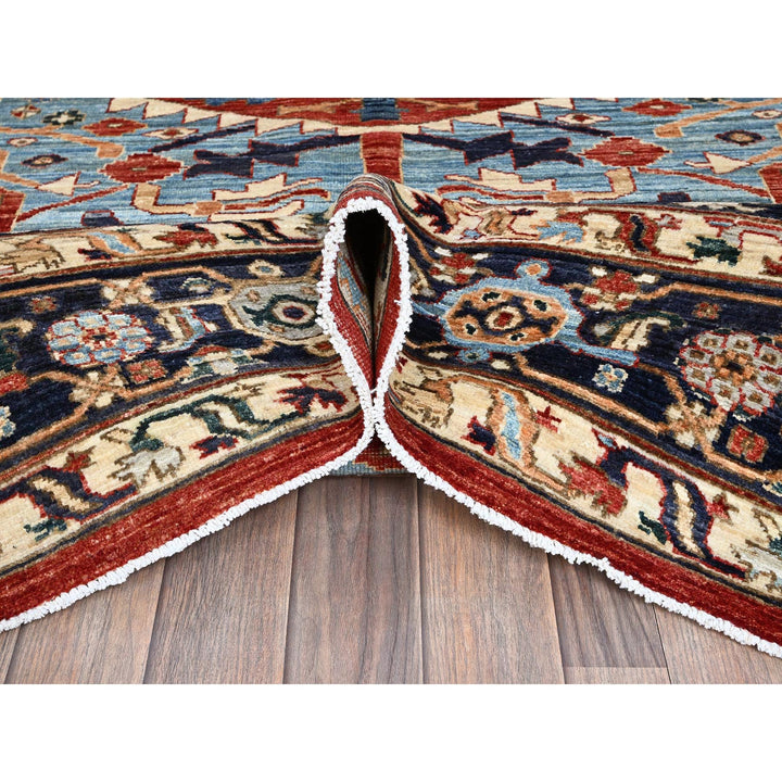 8'1" x 9'8" New Hand Knotted Red Wool Rectangle Oriental Rug - MOA102903