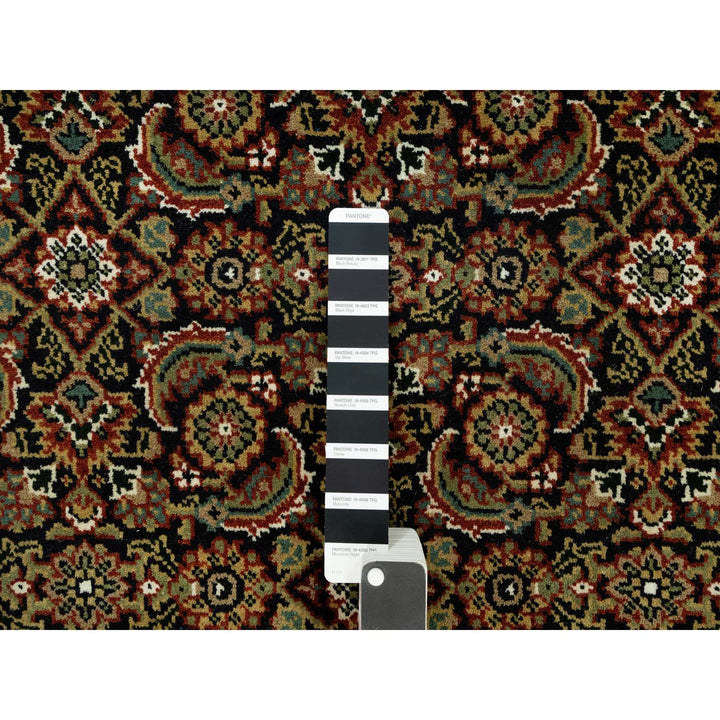 4'0" x 11'9" New Hand Knotted Black Wool Runner Oriental Rug - MOA10290440