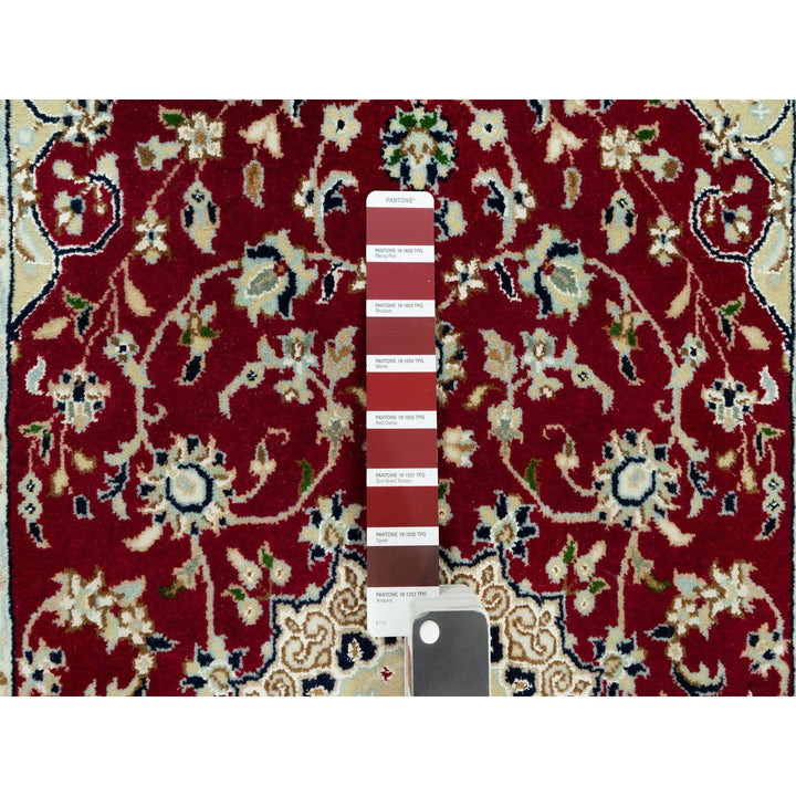 2'7" x 4'1" New Hand Knotted Red Wool Runner Oriental Rug - MOA10290515