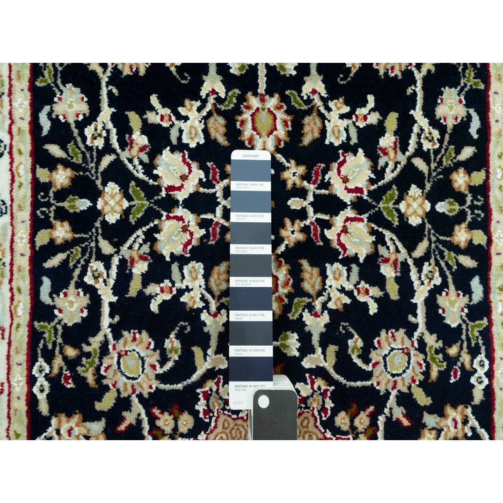 2'6" x 8'4" New Hand Knotted Blue Wool Runner Oriental Rug - MOA10290586