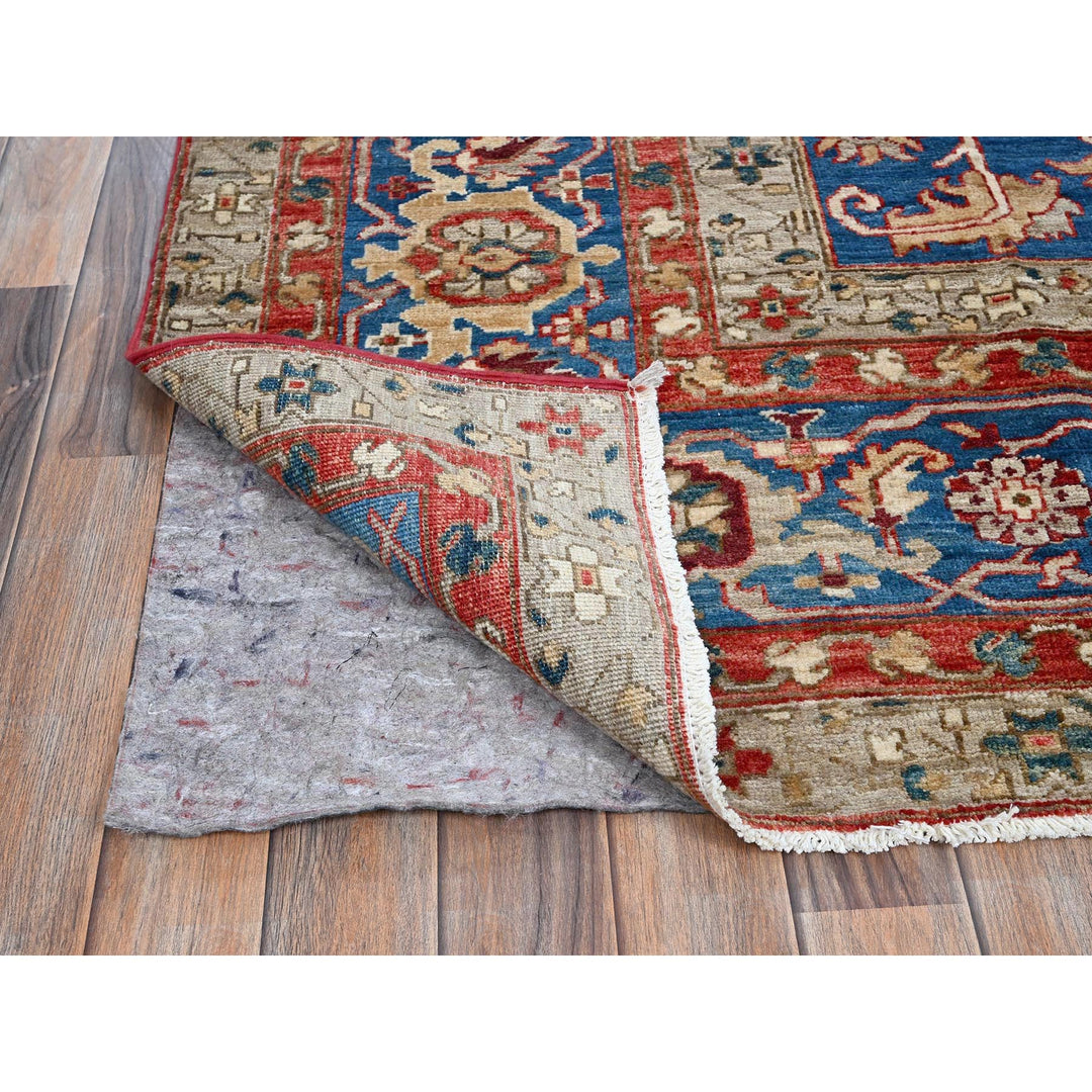 8'11" x 11'8" New Hand Knotted Red Wool Rectangle Oriental Rug - MOA102905