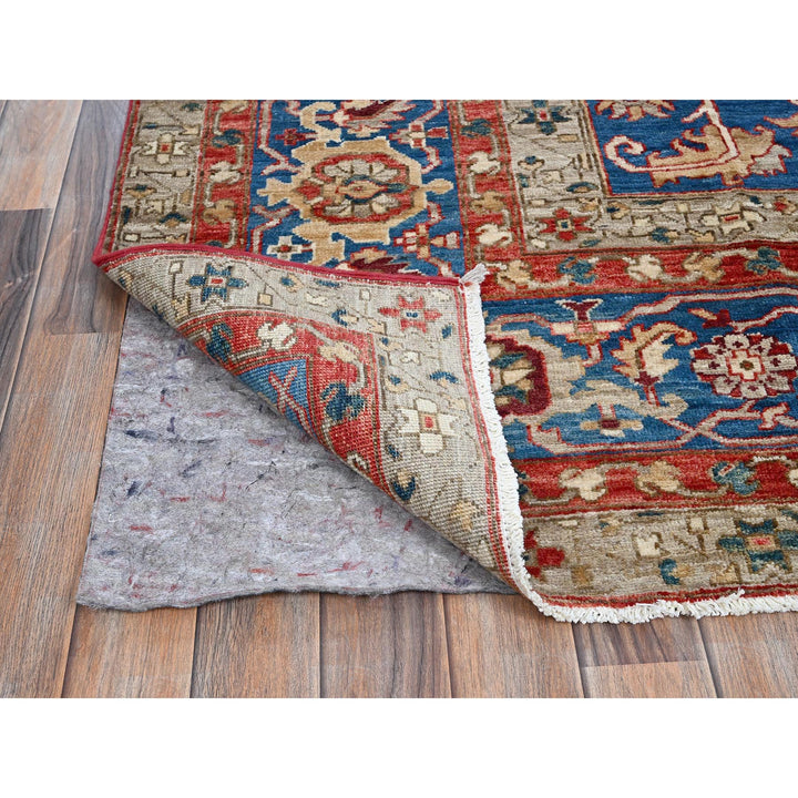 8'11" x 11'8" New Hand Knotted Red Wool Rectangle Oriental Rug - MOA102905
