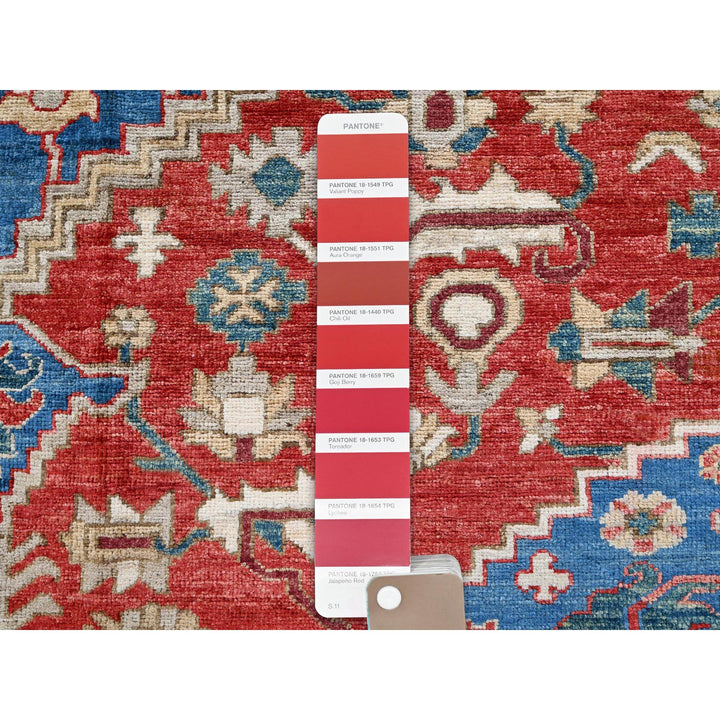 8'11" x 11'8" New Hand Knotted Red Wool Rectangle Oriental Rug - MOA102905